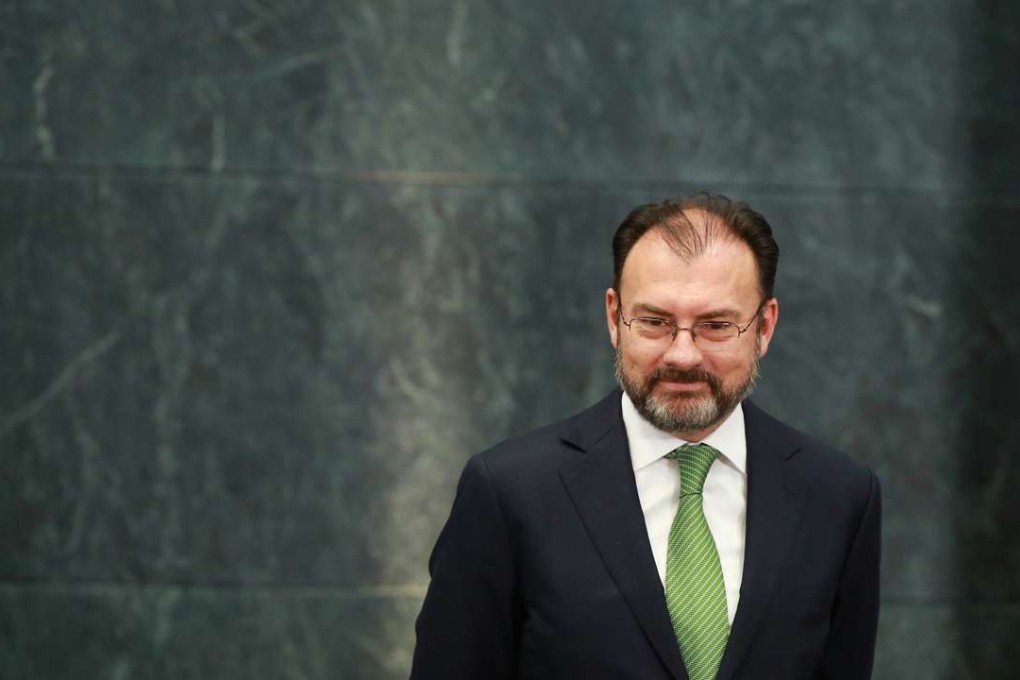 Luis Videgaray, Mexico's new minister of foreign affairs, smiles during a press conference at the Los Pinos presidential residence in Mexico City on Wednesday. Photo: Bloomberg