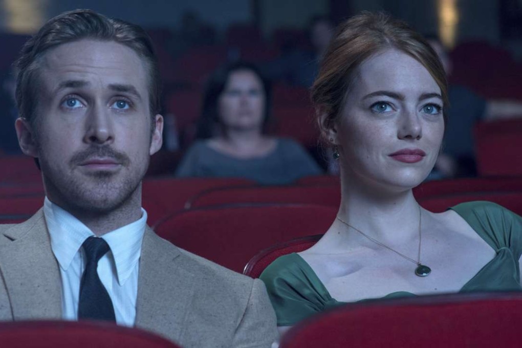 Ryan Gosling and Emma Stone in a scene from La La Land. Picture: AP