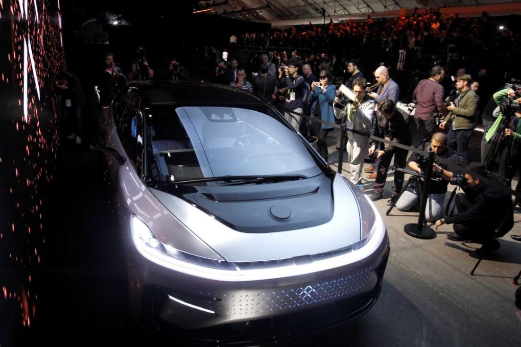 Faraday Future’s FF 91 electric car during an unveiling event at CES in Las Vegas, on January 3, 2017. Photo: Reuters