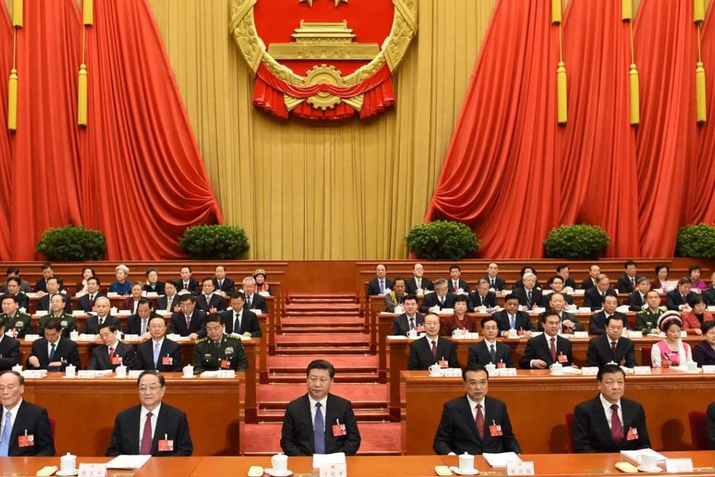 The 19th Party Congress, expected to be in autumn, will see China’s President Xi Jinping (front, third left) look to further cement his grip on power. File photo: Xinhua