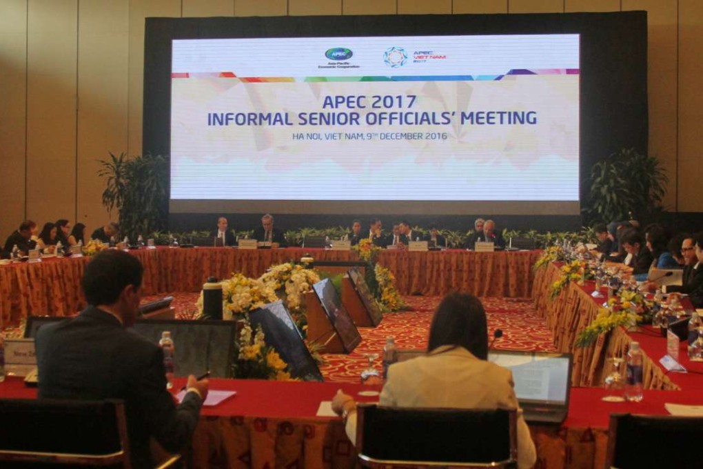 The APEC 2017 Informal Senior Officials' Meeting held in Hanoi on December 9. Photo: Xinhua