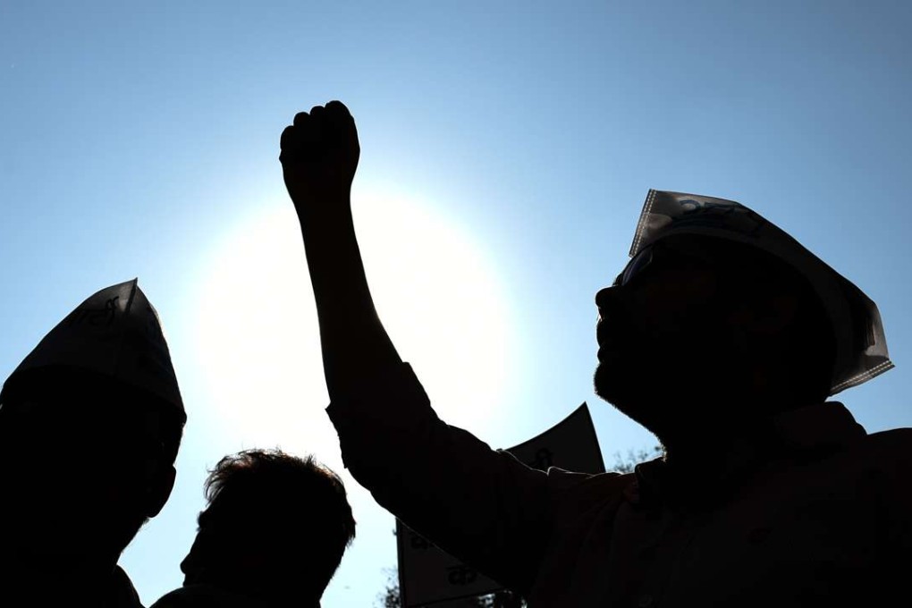 Indians protest in New Delhi following the decision by Prime Minister Narendra Modi to withdraw from circulation all Rs500 rupee and Rs1,000 notes. Photo: AFP