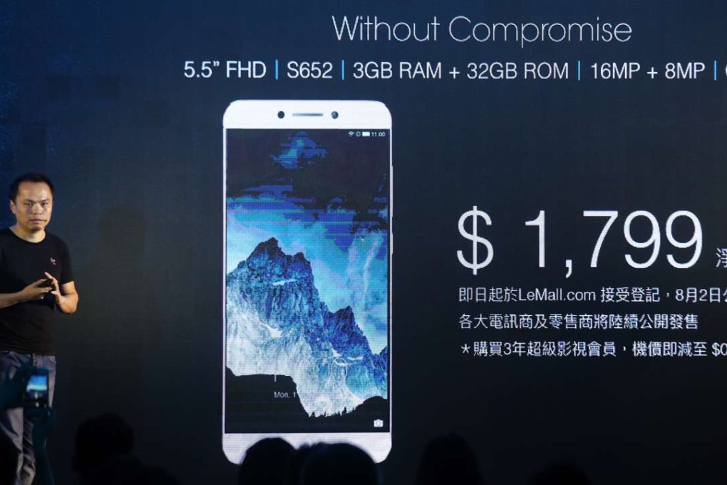 LeEco’s business grew from video streaming to making phones. Asia-Pacific chief executive Mok Chui-tin stepped down in November as LeEco’s founder admitted his company was facing a cash crunch. Photo: David Wong