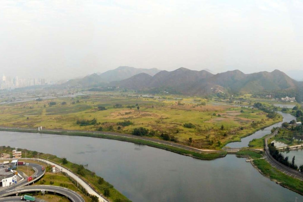 An aerial view of Lok Ma Chau Loop. Photo: Planning Department