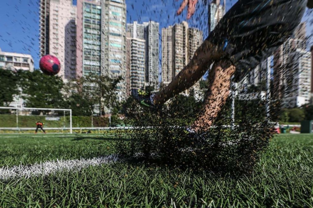 The manufacturers of the artificial grass pitches at Happy Valley and Wong Chuk Hang recreation grounds insist they are safe. Photo: Sam Tsang