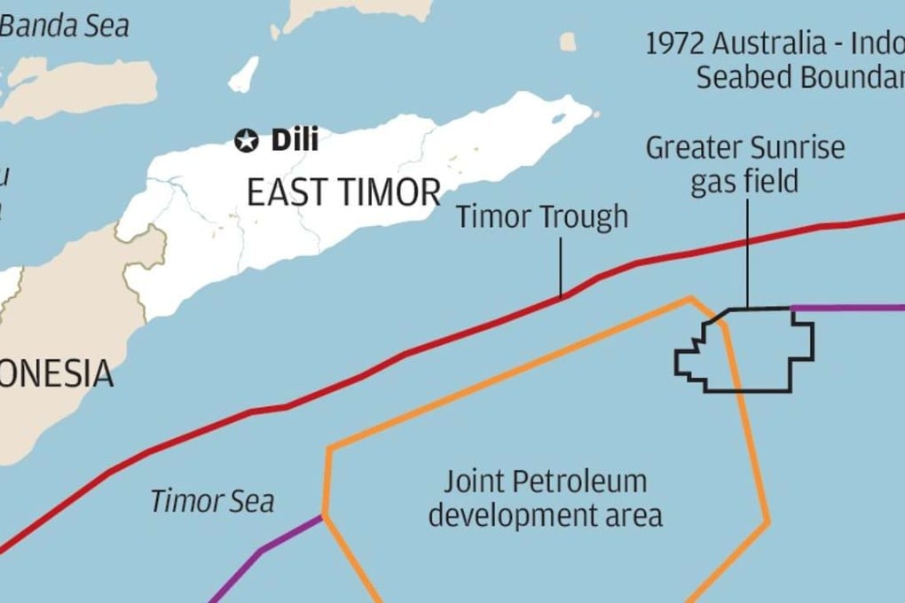 The existing maritime boundary is aligned with Australia’s continental shelf, but East Timor has long argued the border should lie half way between it and Australia and put more of the Greater Sunrise field under its jurisdiction.