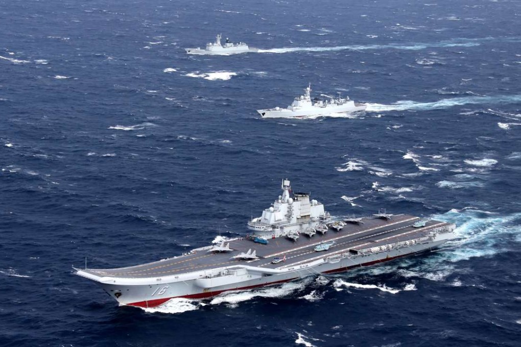 China's Liaoning aircraft carrier pictured taking part in exercises in the South China Sea last month. Photo: Reuters