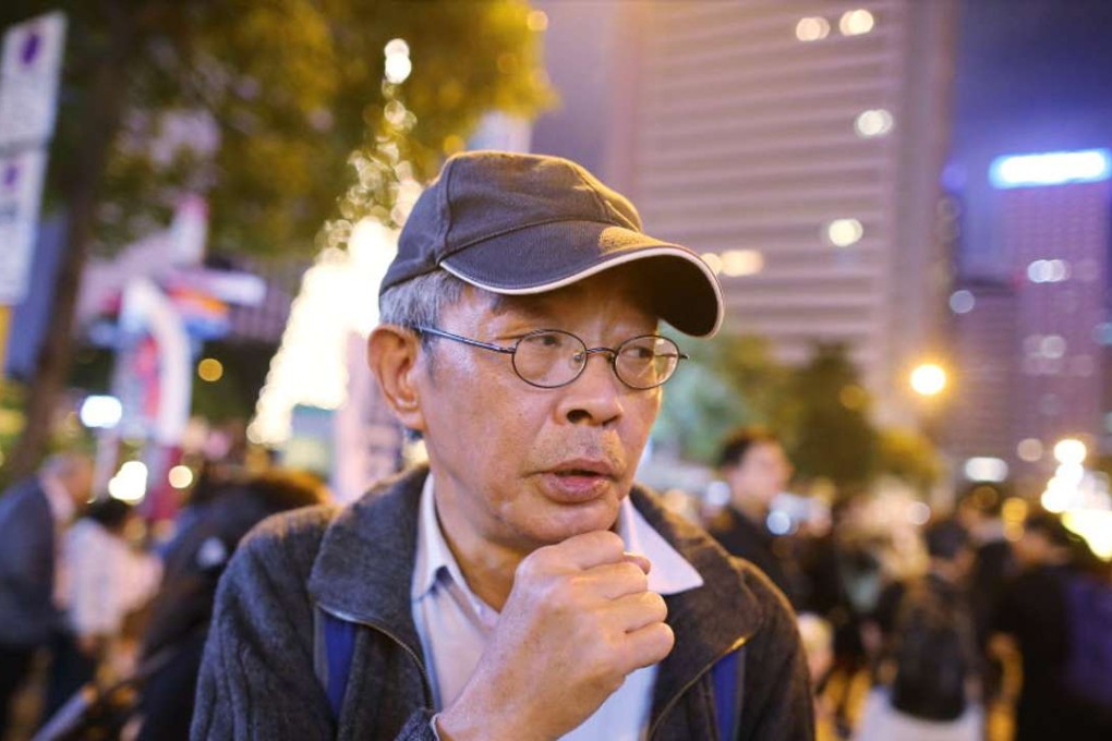 Former missing bookseller Lam Wing-kee during a protest march in Hong Kong on January 1. Photo: Dickson Lee