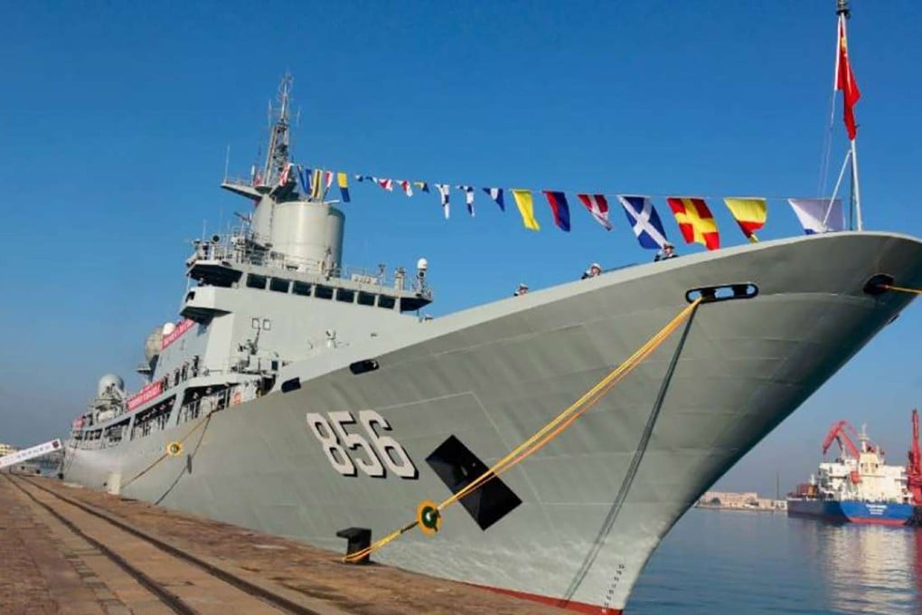 The new ship, the CNS Kaiyangxing, is one of the PLA Navy’s six electronic reconnaissance vessels. Photo: Handout