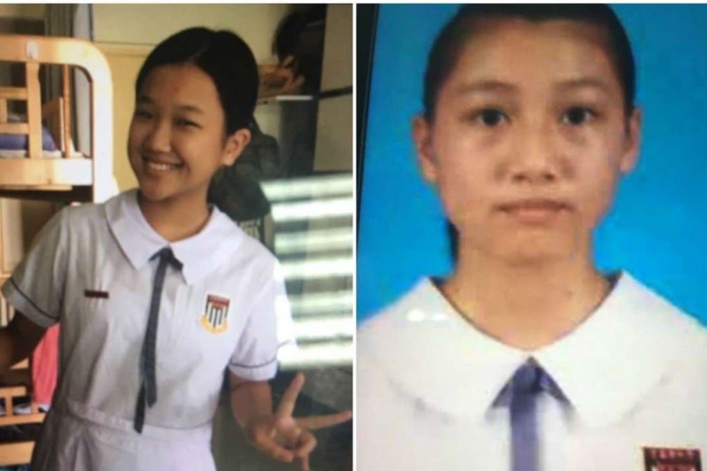 The two girls, aged 12 (left) and 14, are both from Ju Ching Chu Secoondary School in Tuen Mun. Photo: Handout