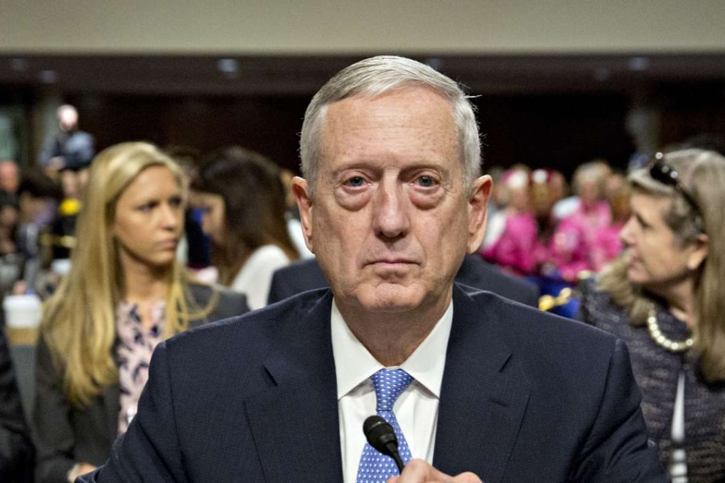 General James Mattis, secretary of defence nominee for US president-elect Donald Trump, arrives to a Senate Armed Services Committee confirmation hearing in Washington on Thursday. Photo: Bloomberg