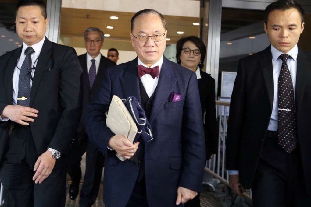 Former chief executive Donald Tsang leaving the High Court in Admiralty on Friday. Photo: Dickson Lee