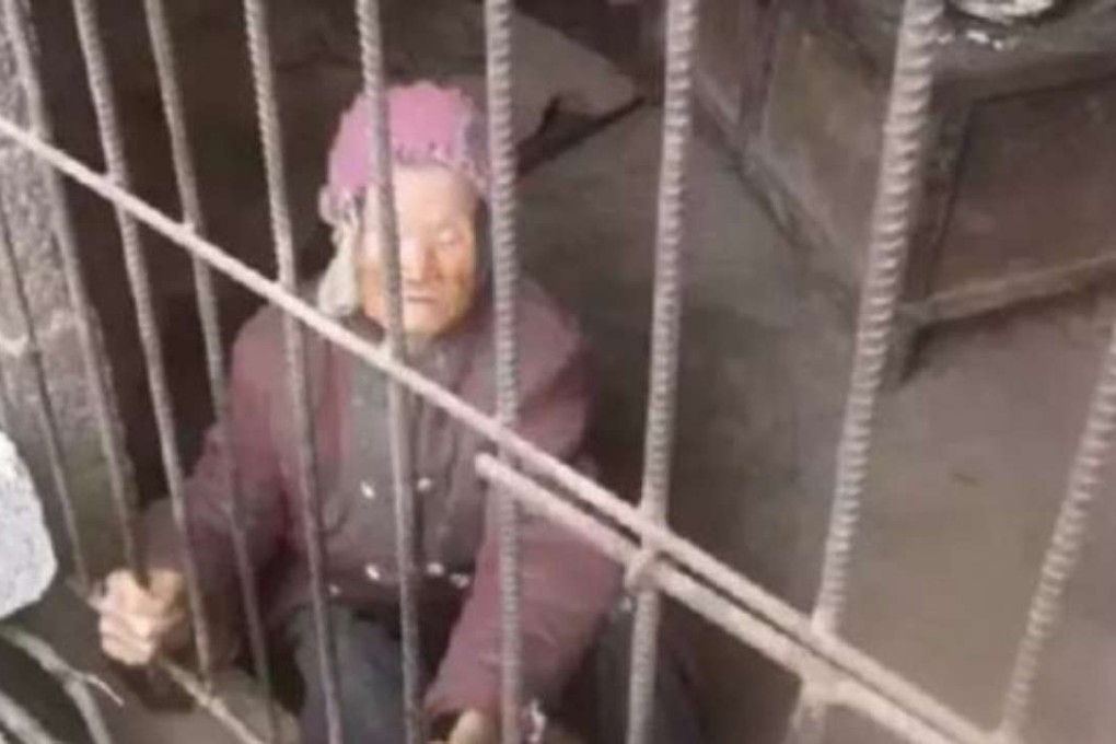 The 92-year-old woman, surnamed Yang, has been living in a pigsty "for years" in the southern Guangxi region of China, according to reports. Photo: Weibo