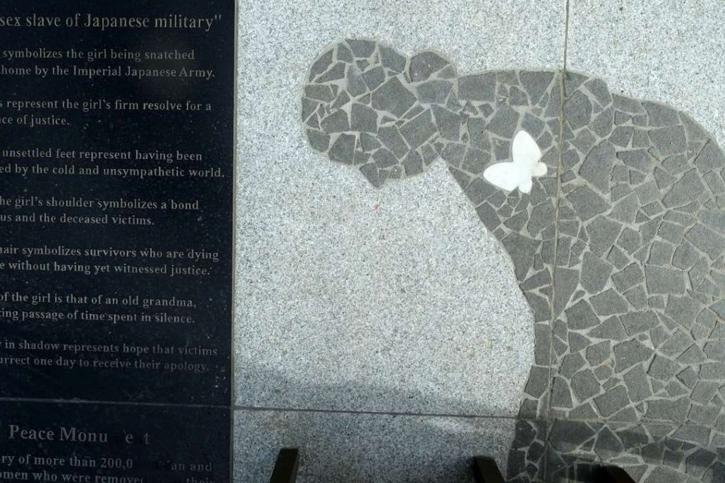A mosaic of a woman at the Korean Women Memorial in Glendale, California, which honours the tens of thousands of women forced into prostitution by the Japanese army in the second world war. Photo: AFP