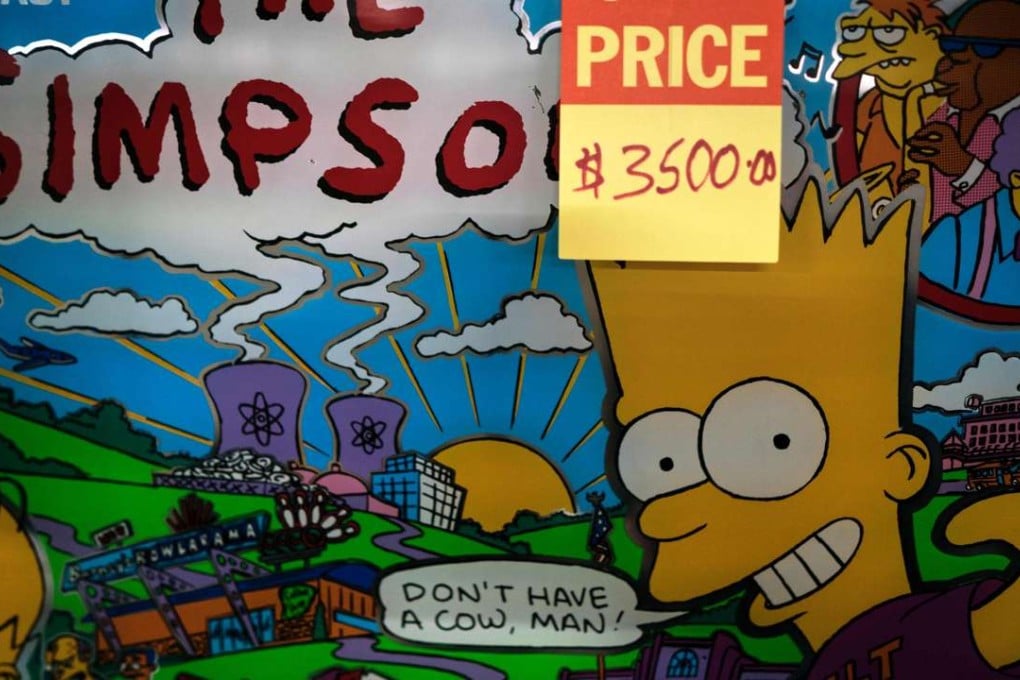 A Simpsons pinball machine for sale at a shop in Maryland. China should clearly spell out that a harmonious, prosperous, powerful yet responsible United States constitutes part of the favourable external environment that China wishes to see. Photo: AFP