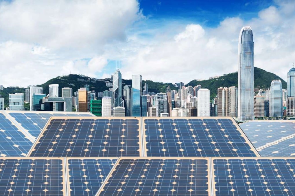 Solar panels are still a rare sight in Hong Kong.