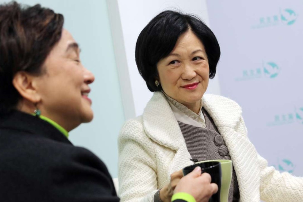 Regina Ip (right) with former Democratic Party lawmaker Emily Lau on Monday. Photo: Felix Wong