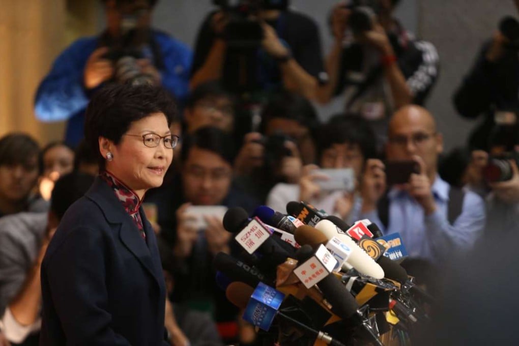Carrie Lam Cheng Yuet-ngor has announced her bid for the chief executive post, and is considered Beijing’s preference. Photo: Sam Tsang