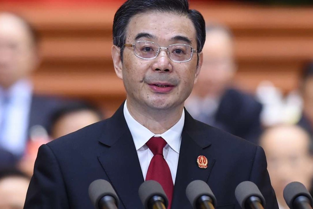 China’s Chief Justice Zhou Qiang, head of the Supreme People's Court, has sparked controversy after warning provincial judges never to fall into the ‘trap’ of embracing erroneous Western ideas such as judicial independence. Photo: Xinhua