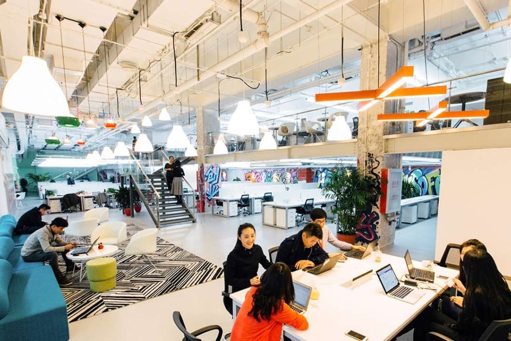 UR Work’s flagship project in Beijing’s Central Business District, a 8,000 square metre space that has attracted 98 companies. SCMP handout