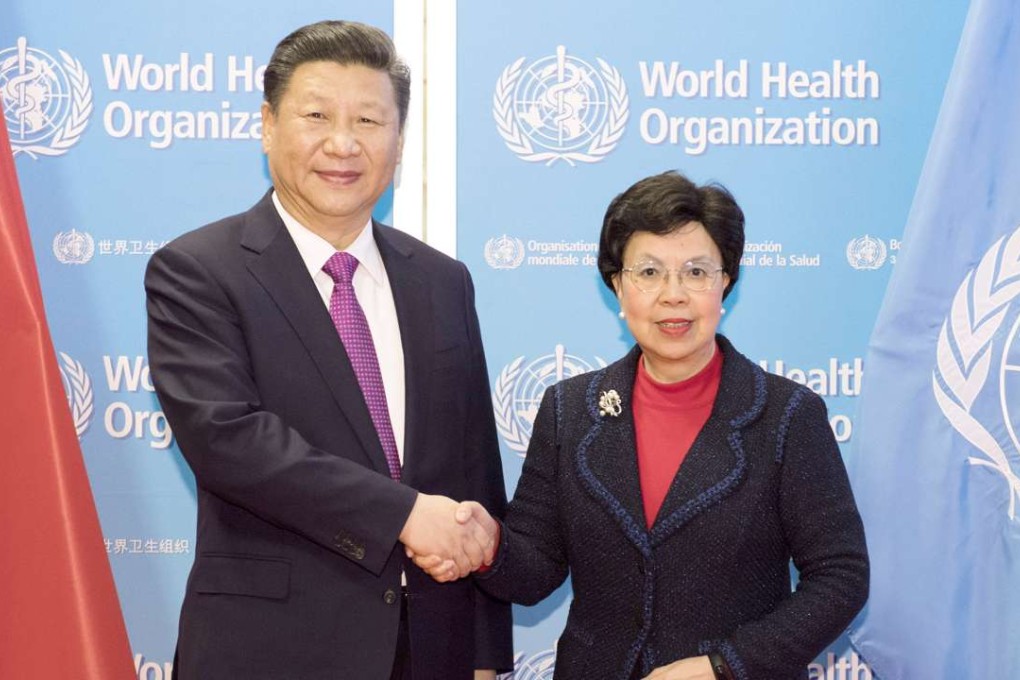 President Xi Jinping meets World Health Organisation director-general Margaret Chan in Geneva, Switzerland, on Wednesday. Photo: Xinhua