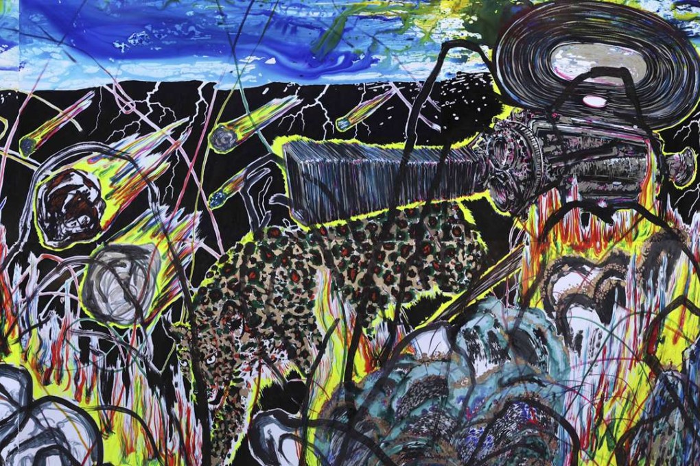 Part of Sun Xun’s painting installation The Lying Machine and The Fire (2015). Picture: ShanghART