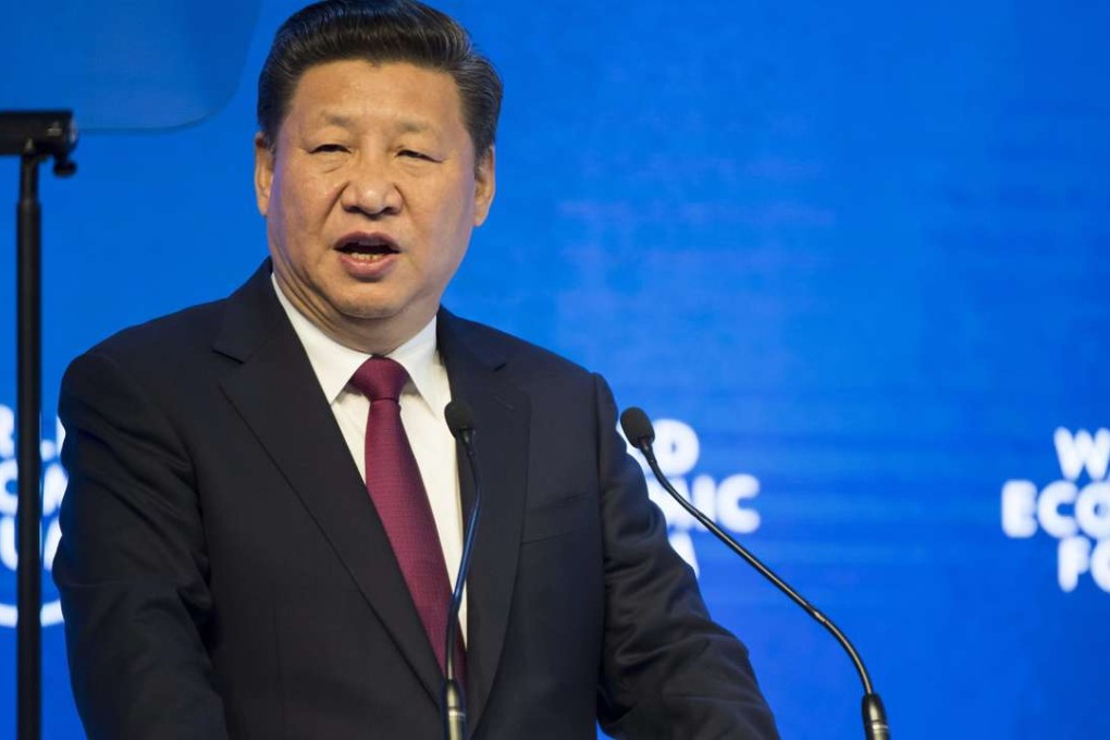 ‘No one will emerge as a winner in a trade war’: Xi Jinping during his Davos speech. Photo: Reuters