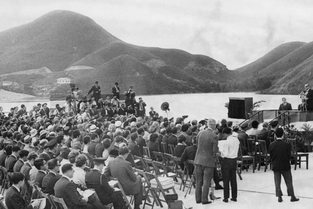 The official opening ceremony of the Plover Cove Reservoir, in Tai Po, in 1969. Picture: SCMP