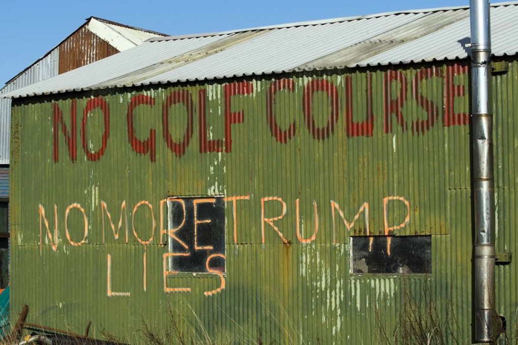 The house of Michael Forbes, who refused to sell his property to Donald Trump. Photo: AFP
