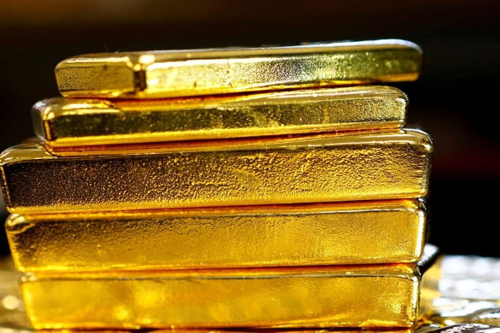 Gold bars at the Austrian Gold and Silver Separating Plant 'Oegussa' in Vienna, Austria. Photo: Reuters