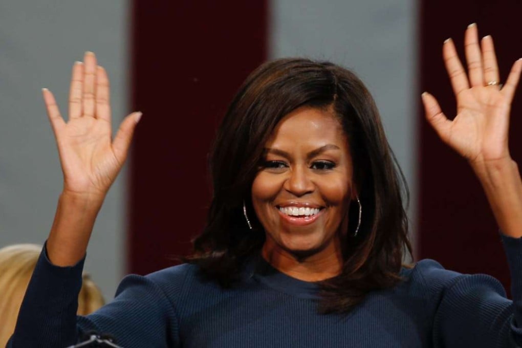 US first lady Michelle Obama in her farewell speech made an impassioned plea to young people to realise their dreams. Photo: EPA