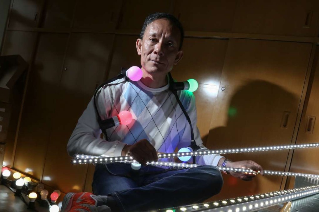 Light designer Terence Wong spends months working on his dazzling creations . Photo: Jonathan Wong