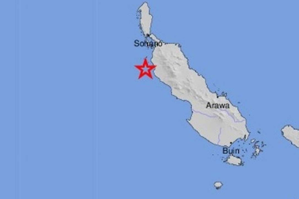 A powerful earthquake hit the Papua New Guinea and Solomon Islands on Sunday, but no tsunami was reported hours after the Pacific Tsunami Warning Centre issued an alert for nearby islands. Photo: USGS