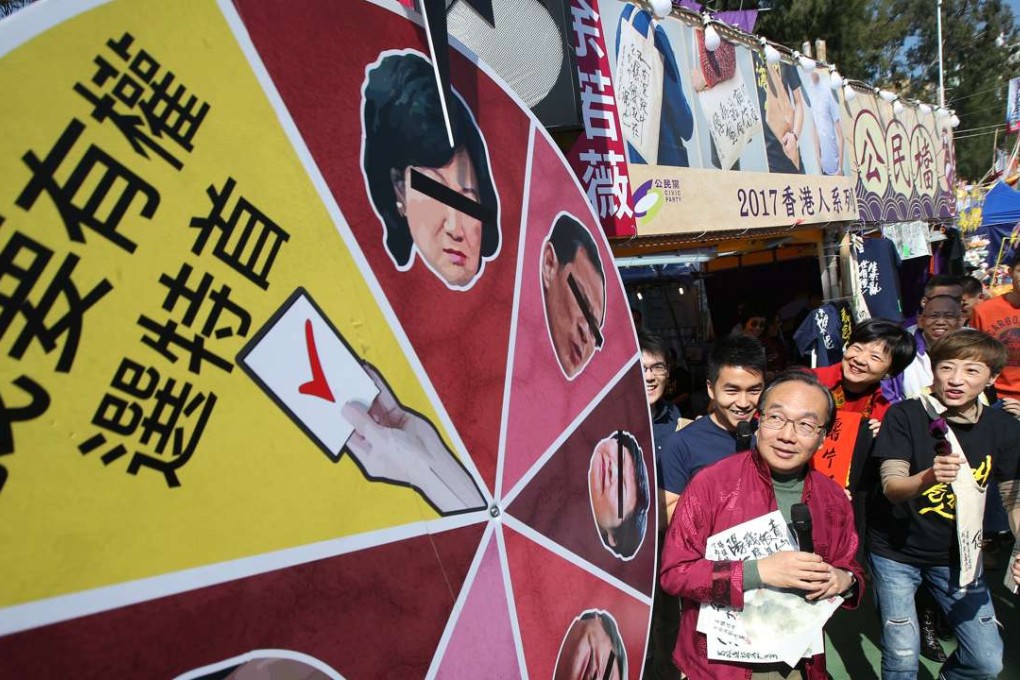 Members of the Civic Party get an update on the chief executive election race. Photos: Felix Wong