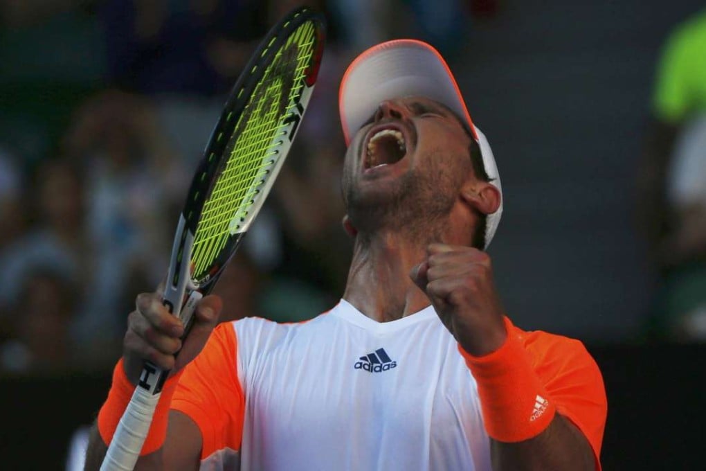 Germany's Mischa Zverev celebrates against Great Britain's Andy Murray. Photo: Reuters