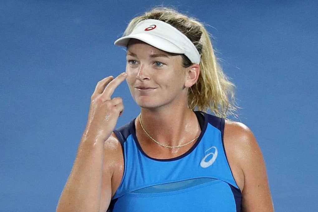 Coco Vandeweghe celebrates after beating top seed and world number one Angelique Kerber at the Australian Open. Photos: EPA