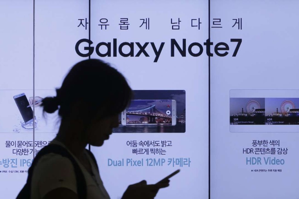 The exploding incidents experienced by its Samsung Galaxy Note 7 device last year were caused by battery manufacturing and design issues, the company said on Monday. Photo: AP