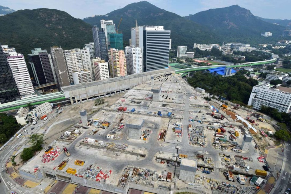An overhead shot of the Wong Chuk Hang station site. Photo: HANDOUT