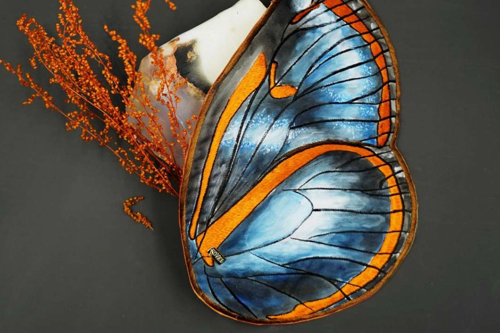 Oleria Onega Crispinella pocket square by Novel Fineries.