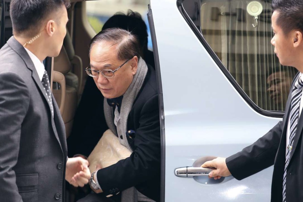 Former chief executive Donald Tsang Yam-kuen arrives for his trial. Photo: Nora Tam