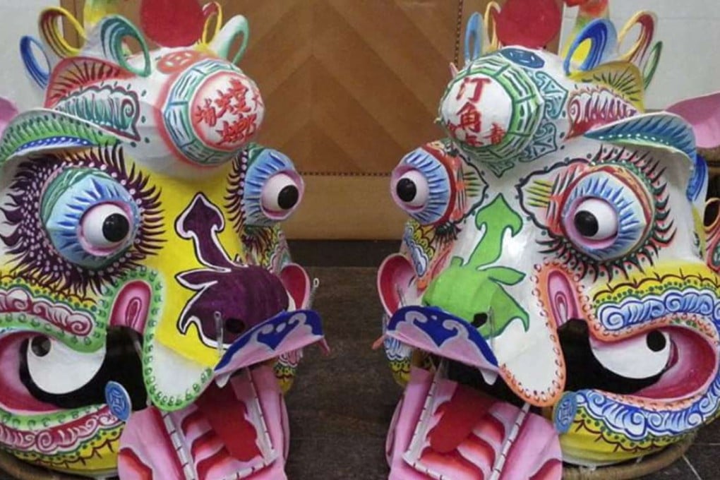 Ornate lion heads created by Kenneth Mo for Lunar New Year. Photos: Kenneth Mo