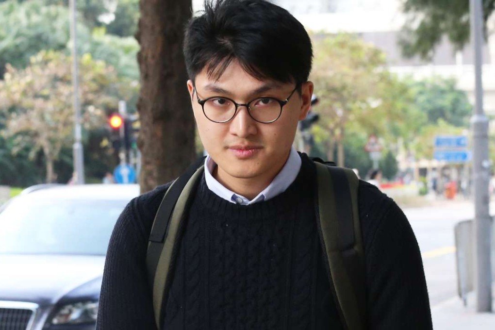 Former HKU student union president Billy Fung Jing-en appears at the Eastern Court in Sai Wan Ho.Photo: K. Y. Cheng