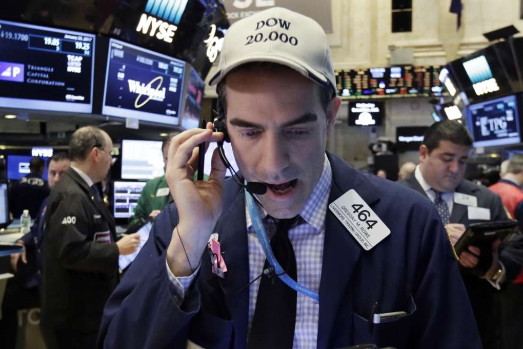 The Dow Jones Industrial Average broke through the 20,000-point level on Wednesday for the first time. Photo: AP