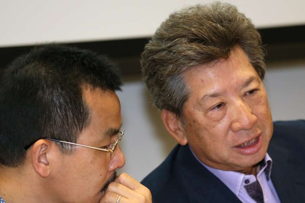 Academic Ray Yep (left) with Path of Democracy founder Ronny Tong. Photo: Nora Tam