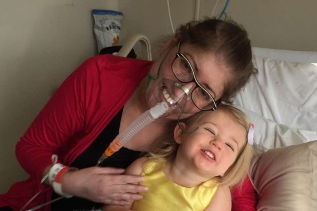 Lung-transplant recipient Melissa Benoit with her daughter. Photo: University Health Network