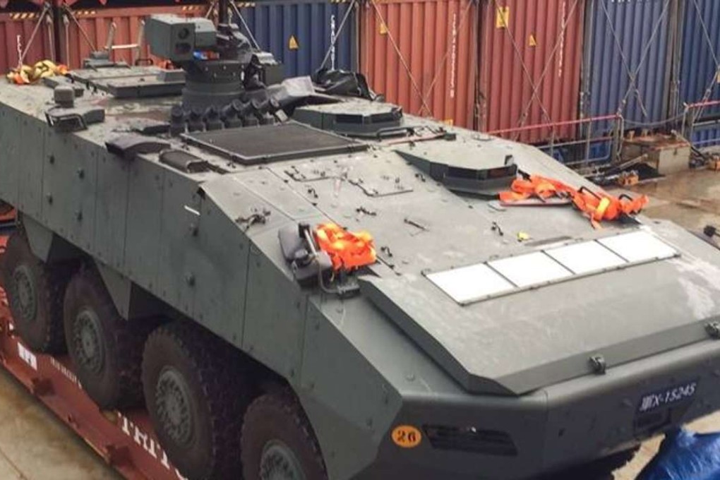 A Facebook picture of one of the vehicles when it was first seized at Kwai Chung Container Terminals.