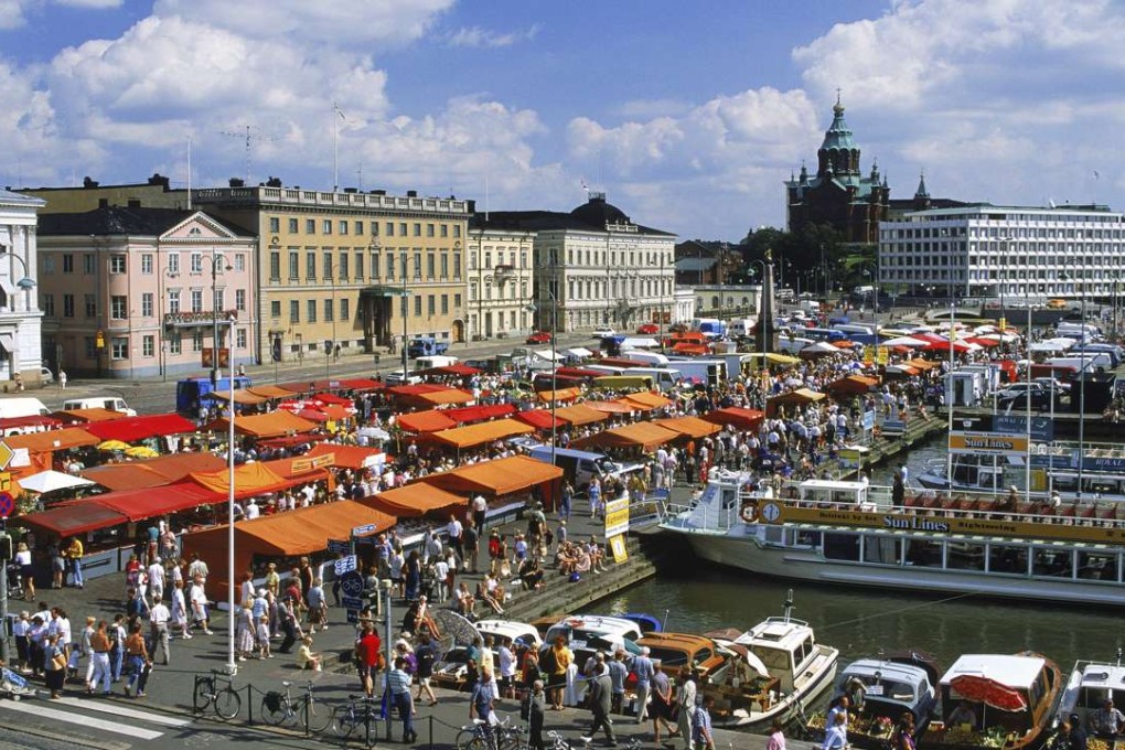 Market Square on South Harbour with Uspensky Cathedral in Helsinki, Finland. Photo: AFP