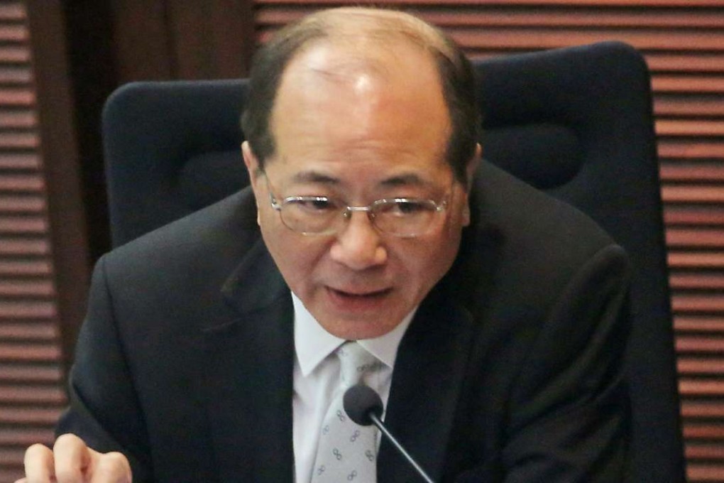 Secretary for Education Eddie Ng at the Legislative Council meeting to hear the recommendations in the final report of the Committee on Prevention of Student Suicides, on January 7. Photo: Handout