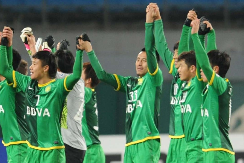 Players of Beijing Guoan in March 2013. PHoto: Xinhua