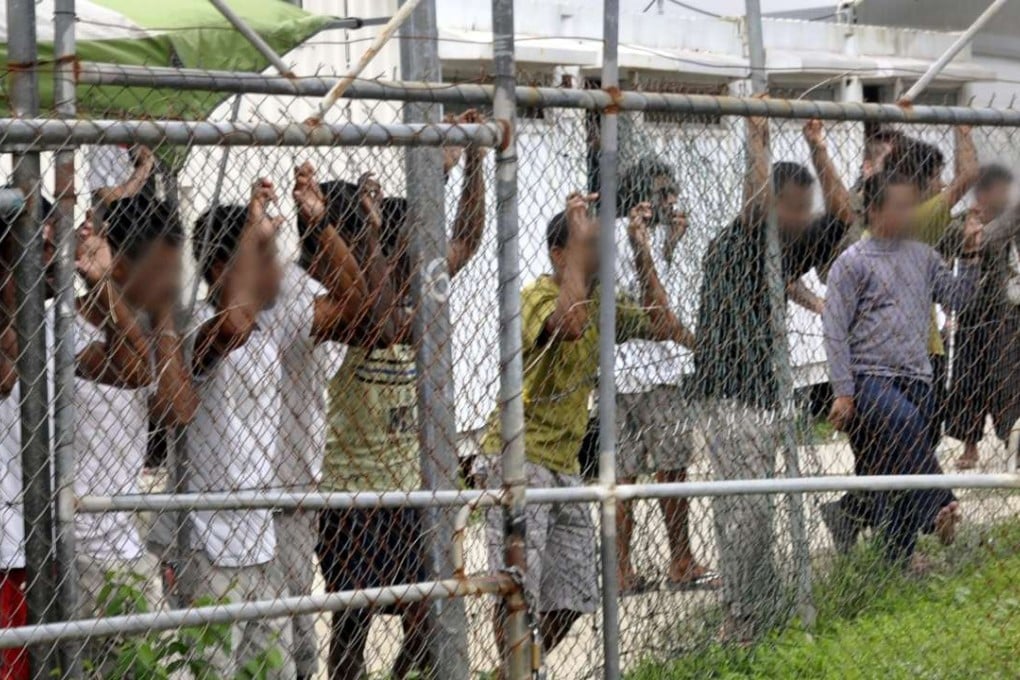 A file photo of asylum seekers at the Manus Island detention centre in Papua New Guinea. Photo: EPA